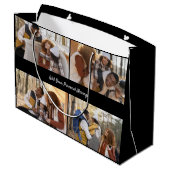 デザイン独自の4フォトコラージュ ラージペーパーバッグ (裏面アングル)