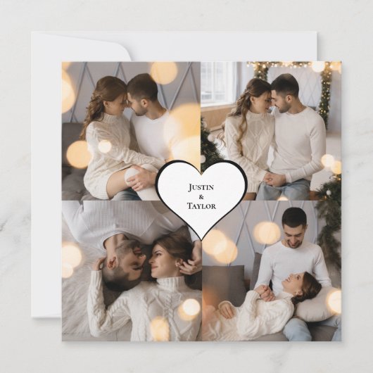 デザイン独自の4フォトコラージュ 案内状 (正面)