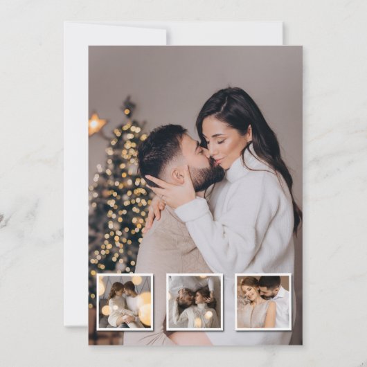 デザイン独自の4フォトコラージュ 案内状 (正面)