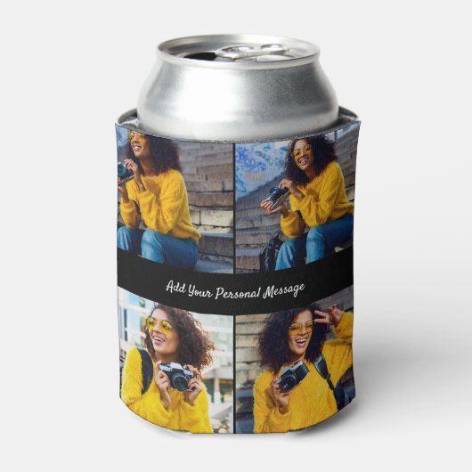デザイン独自の4フォトコラージュ 缶クーラー (缶正面)
