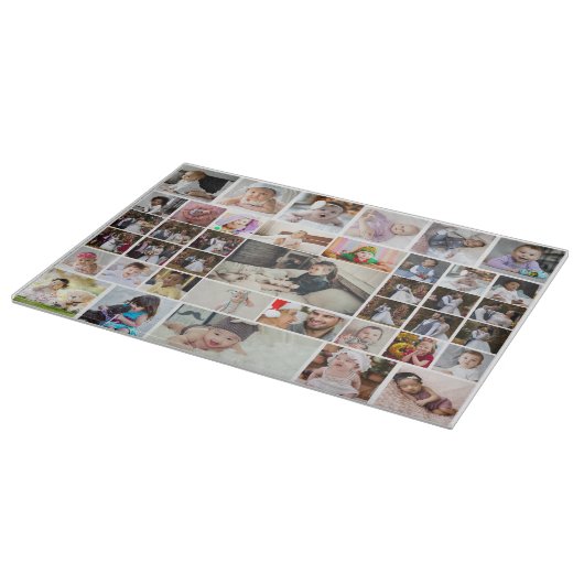 デザイン独自の40フォトコラージュ カッティングボード (角)