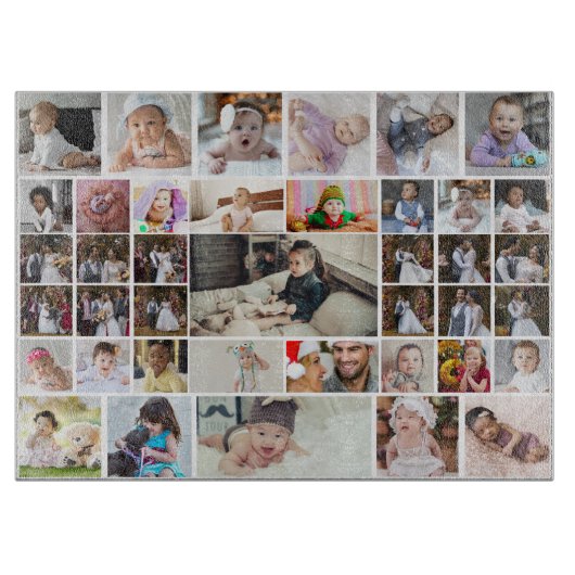 デザイン独自の40フォトコラージュ カッティングボード (正面)