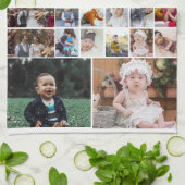 デザイン独自の40フォトコラージュ キッチンタオル (折り畳み)