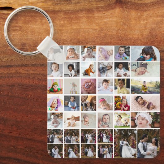 デザイン独自の40フォトコラージュ キーホルダー (正面)