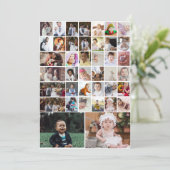 デザイン独自の40フォトコラージュ サンキューカード (スタンド正面)