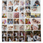 デザイン独自の40フォトコラージュ シャワーカーテン (正面)