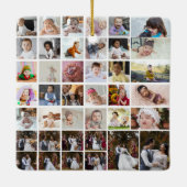 デザイン独自の40フォトコラージュ セラミックオーナメント (裏面)