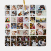 デザイン独自の40フォトコラージュ セラミックオーナメント (正面)