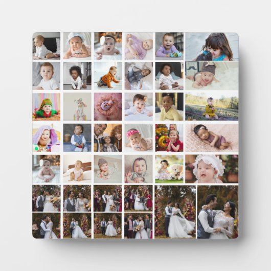 デザイン独自の40フォトコラージュ フォトプラーク (正面)