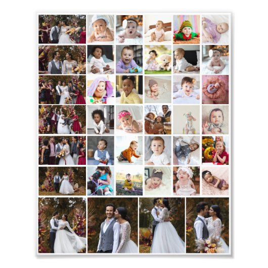 デザイン独自の40フォトコラージュ フォトプリント            (正面)