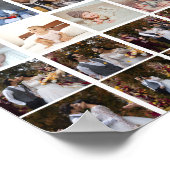 デザイン独自の40フォトコラージュ ポスター (角)