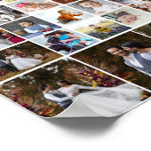 デザイン独自の40フォトコラージュ ポスター (角)