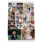 デザイン独自の40フォトコラージュ ミディアムペーパーバッグ (裏面)