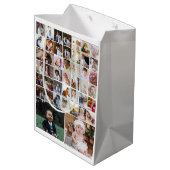 デザイン独自の40フォトコラージュ ミディアムペーパーバッグ (裏面アングル)