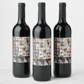 デザイン独自の40フォトコラージュ ワインラベル (ボトル)
