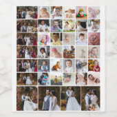 デザイン独自の40フォトコラージュ ワインラベル (シングルラベル)