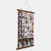 デザイン独自の40フォトコラージュ 吊り下げ型タペストリー (傾斜あり)