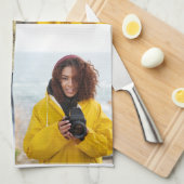 デザイン独自の5フォトコラージュ キッチンタオル (四つ折り)