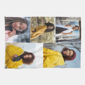 デザイン独自の5フォトコラージュ キッチンタオル (横)