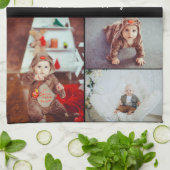 デザイン独自の5フォトコラージュ キッチンタオル (折り畳み)