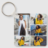 デザイン独自の5フォトコラージュ キーホルダー (正面)