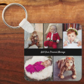 デザイン独自の5フォトコラージュ キーホルダー (正面)