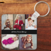 デザイン独自の5フォトコラージュ キーホルダー (裏面)