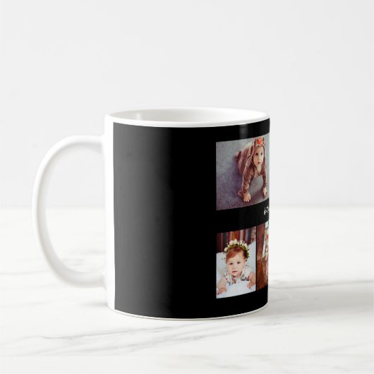 デザイン独自の5フォトコラージュ コーヒーマグカップ (左)