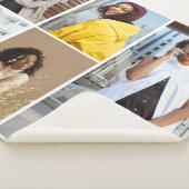 デザイン独自の5フォトコラージュ シェルパブランケット (3/4)