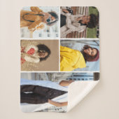 デザイン独自の5フォトコラージュ シェルパブランケット (正面)