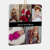 デザイン独自の5フォトコラージュ セラミックオーナメント (右)