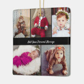 デザイン独自の5フォトコラージュ セラミックオーナメント (左)