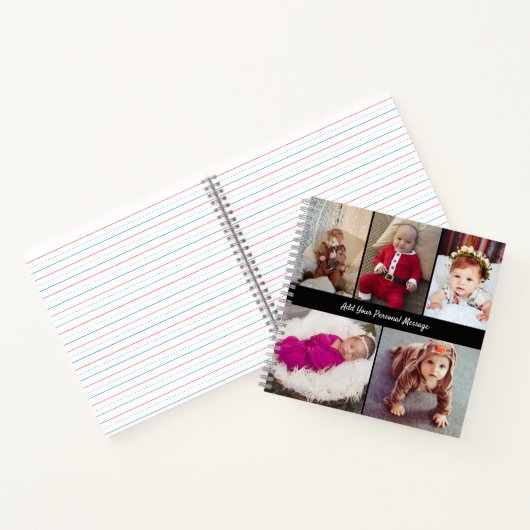 デザイン独自の5フォトコラージュ ノートブック (内部)