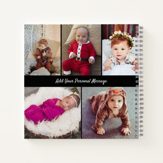 デザイン独自の5フォトコラージュ ノートブック (裏面)