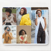 デザイン独自の5フォトコラージュ マウスパッド (正面)