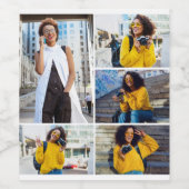 デザイン独自の5フォトコラージュ ワインラベル (シングルラベル)