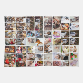 デザイン独自の50フォトコラージュ キッチンタオル