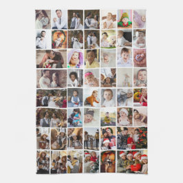 デザイン独自の50フォトコラージュ キッチンタオル