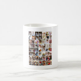 デザイン独自の50フォトコラージュ コーヒーマグカップ