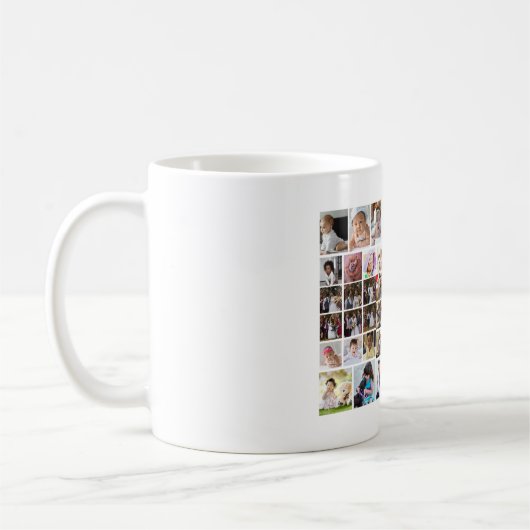 デザイン独自の50フォトコラージュ コーヒーマグカップ (左)