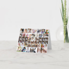 デザイン独自の50フォトコラージュ サンキューカード