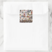 デザイン独自の50フォトコラージュ スクエアシール (バッグ)