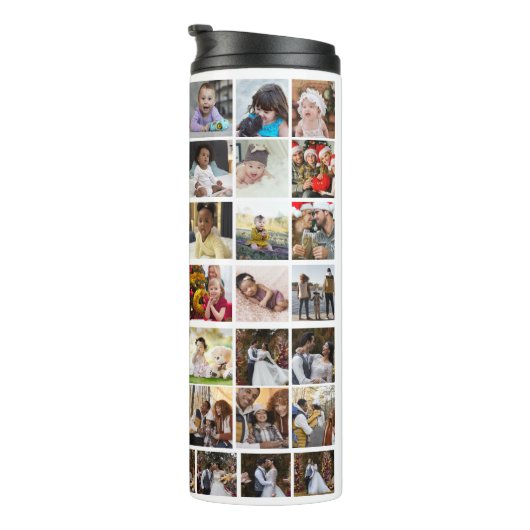 デザイン独自の50フォトコラージュ タンブラー (回転右)