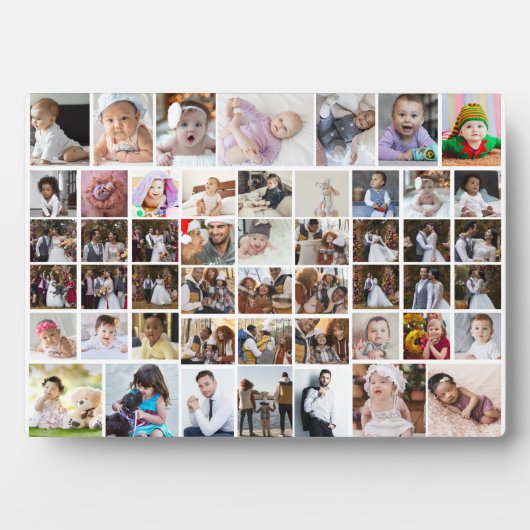 デザイン独自の50フォトコラージュ フォトプラーク (正面)