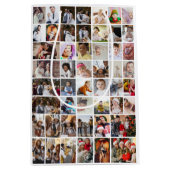 デザイン独自の50フォトコラージュ ミディアムペーパーバッグ (正面)