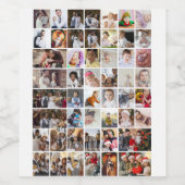 デザイン独自の50フォトコラージュ ワインラベル (シングルラベル)