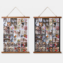 デザイン独自の50フォトコラージュ 吊り下げ型タペストリー