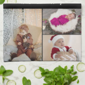 デザイン独自の6フォトコラージュ キッチンタオル (折り畳み)