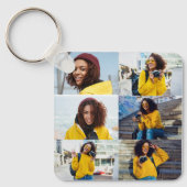デザイン独自の6フォトコラージュ キーホルダー (正面)