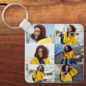 デザイン独自の6フォトコラージュ キーホルダー (正面)